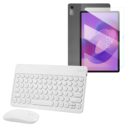 Kit completo teclado e mouse + Película frontal p/ Tablet Lenovo Idea Tab 11
