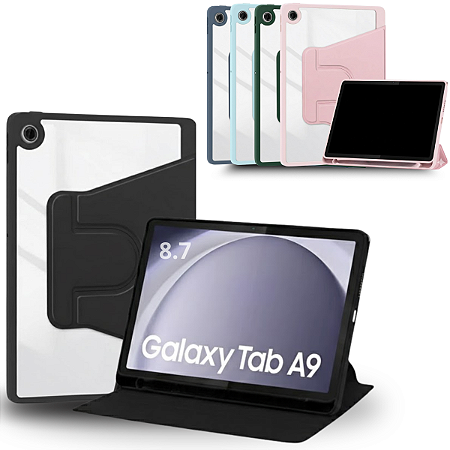 Capa Sleep Case para Tablet Galaxy Tab A9 8.7" Suporte 360°
