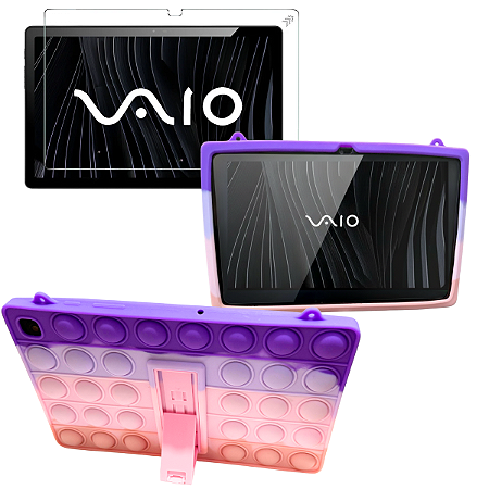Kit Capa capinha + Película Infantil Suporte p/Tablet VAIO TL10 10.4