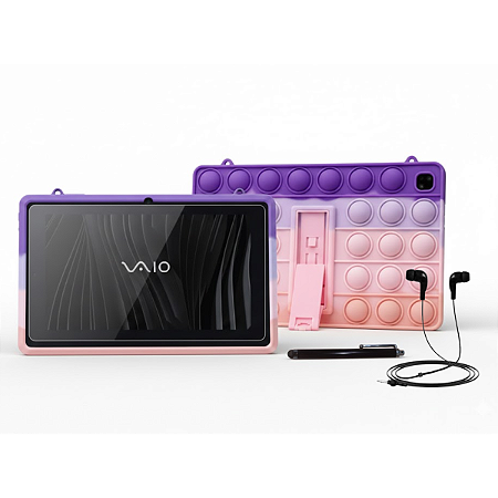Capa suporte infantil p/ Tablet Tl10 vaio kit película caneta fone