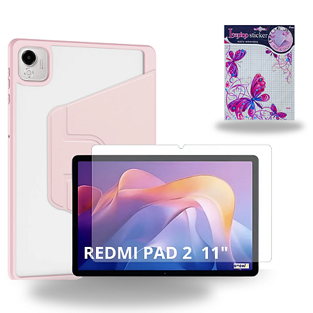 Kit Para Tablet Redmi Pad 2 / SE 11 Capa, Película e Adesivo