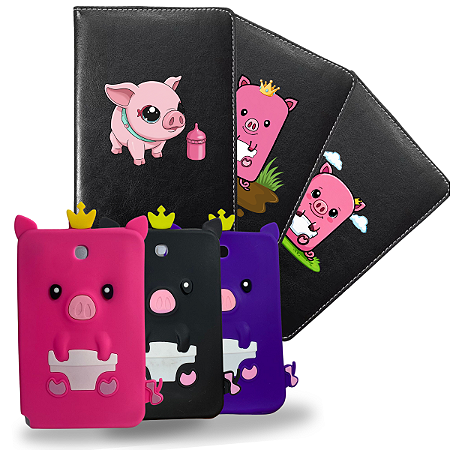 Capa Giratória P/Tablet Galaxy TabA11 8.7 + Brinde Porquinho