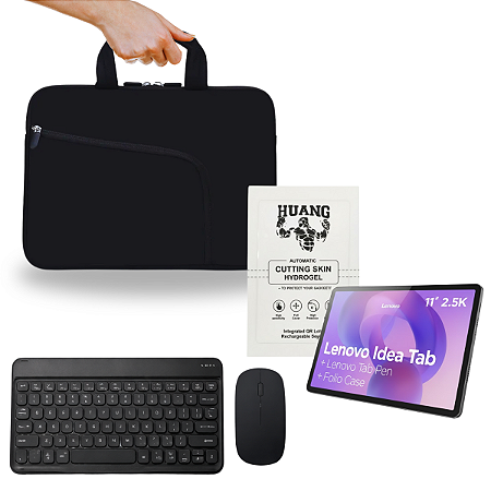 Kit P/tablet Lenovo Idea Tab11:Película, Teclado Mouse, Luva