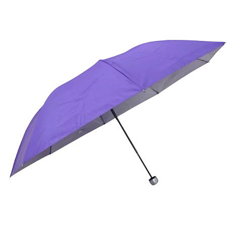 Mini Guarda-Chuva de Bolsa Dobrável Reforçado Roxo