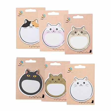 Bloco de Notas Post-it Gatinho Fofo – 30 Folhas Autoadesivas