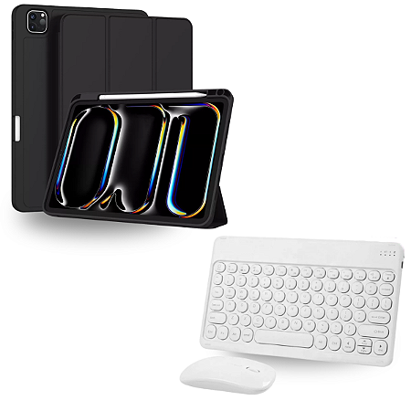 Kit para iPad Pro 11 Capa Smart Case + Teclado + Mouse S/fio