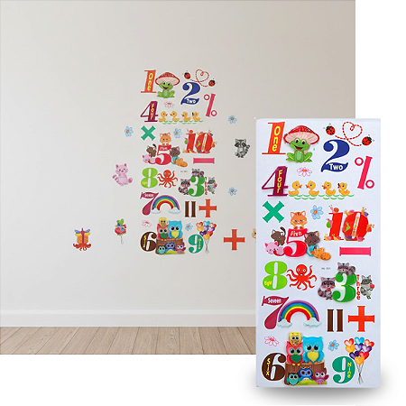 Adesivo Decorativo Números Letras Infantil Educativo Parede