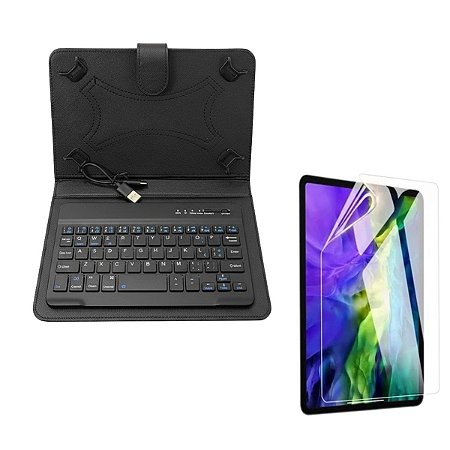 kit Capa com Teclado para Tablet M8 NB442 + Película