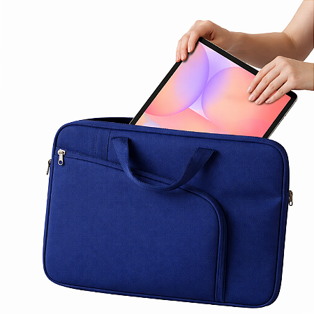 Case Luva com Bolso p/ Tablet Tab Samsung Galaxy S10 Lite - Azul