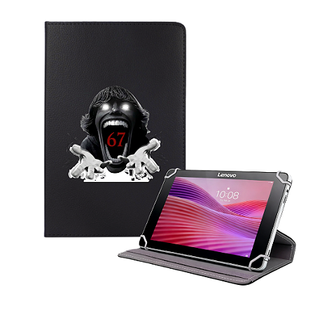 Capa Personalizada Meme 67 p/ Tablet Lenovo 10.1 Giratória Anti Shock