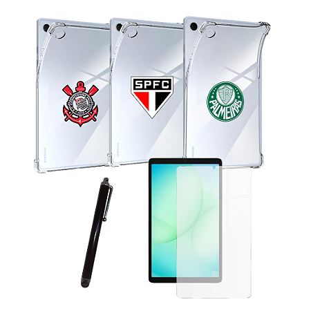 Kit p/ Tablet Samsung A11 8.7 Personalizado Time + Película