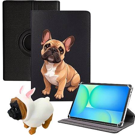 Capa Personalizado p/ Tablet Samsung Galaxy S10 Fe S10 Lite Tela 10.9 + Cachorro Bulldog