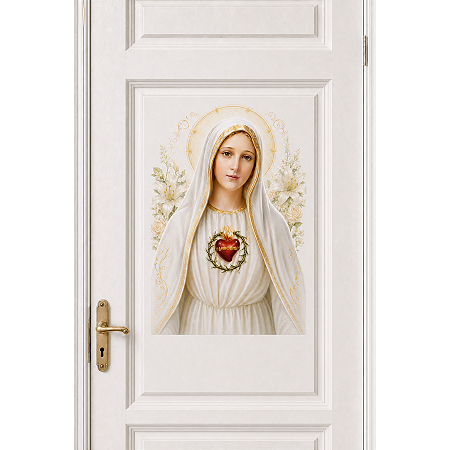 Adesivo com Verniz Personalizado Nossa Senhora de Fátima p/ Parede Porta Resistente