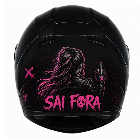 Adesivo de Capacete Moto Personalizado 14cmx14cm prova dagua