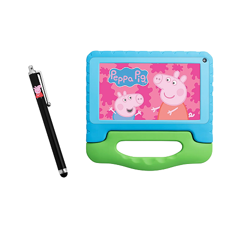Kit Película Vidro Anti Impacto + Caneta Touch p/ Tablet Multi Nb420 Infantil Peppa