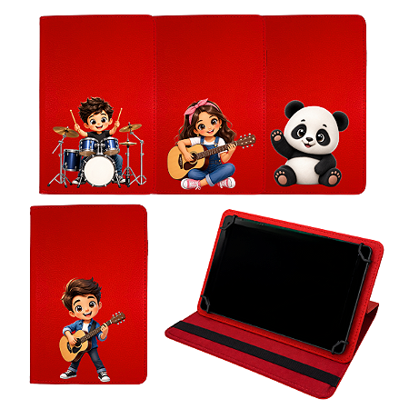 Capa Giratória Premium Personalizada Infantil p/ Tablet de 10 a 10.5 polegadas