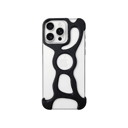 Capa Capinha Design Moderno Preto p/ Iphone 16 Pro Max