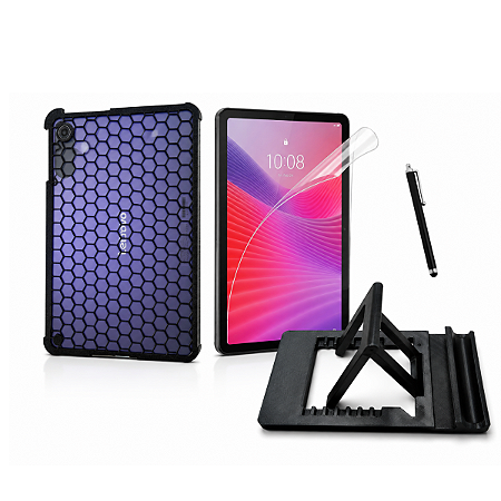 Kit completo Capa Slim Colmeia Película caneta suporte p/ Tablet Lenovo 10.1 TB311FU