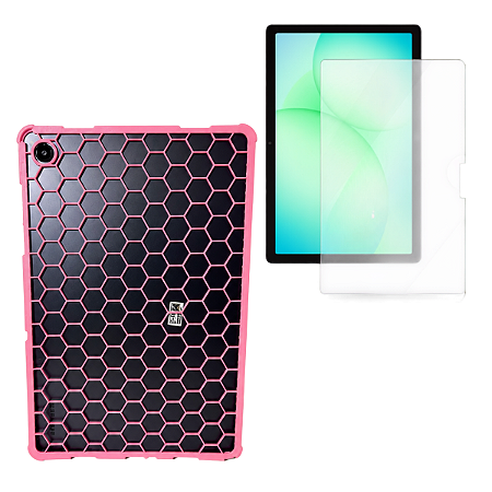 Capa Slim Colmeia Respirável + Película de Vidro p/ Tablet Samsung A11+ Plus