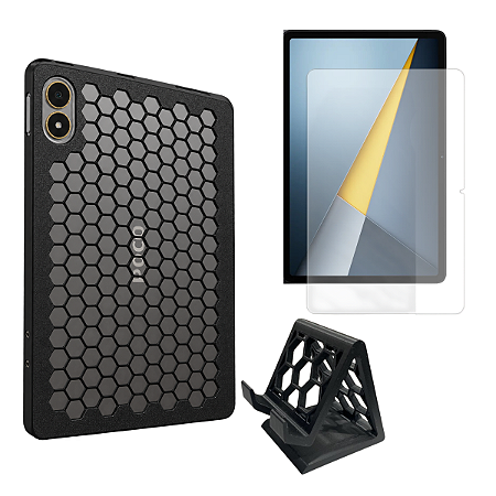 Kit Capa Case Slim Película P/Tablet Xiaomi Poco Pad M1 12.1