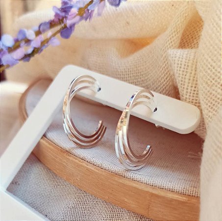 Brinco Argola Ruão - Prata - Antialérgico