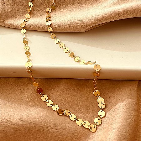 Choker Saturno - Dourado - Antialérgico