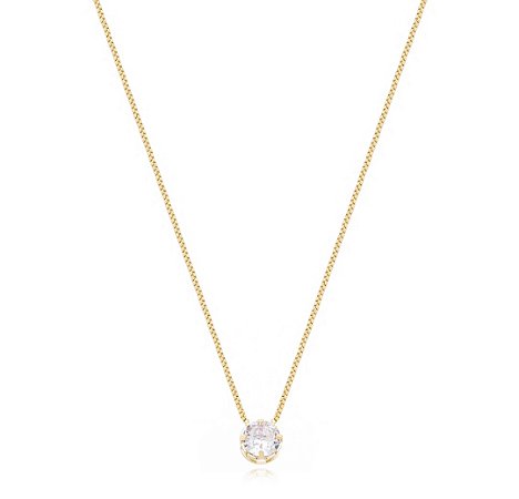 Colar Helena Ponto de Luz Zircônia e Ouro 18k