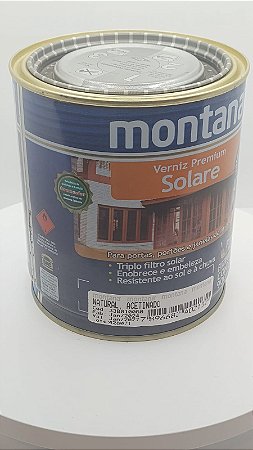 Verniz Premium Solare - Natural Acetinado - Portas, Portões, e Janelas de Madeira - 900Ml
