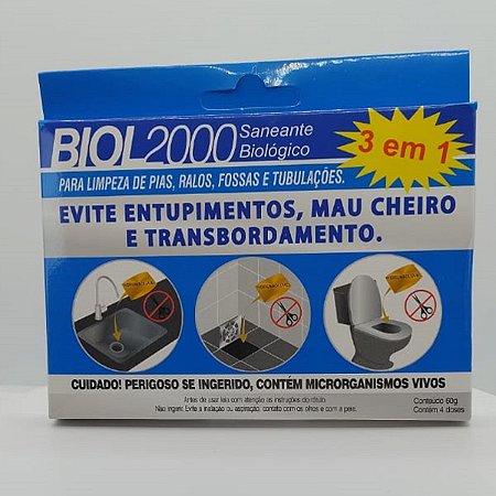 Bioll 2000 Saneante Bilológico - Limpeza de Pias, Ralos, Fossas