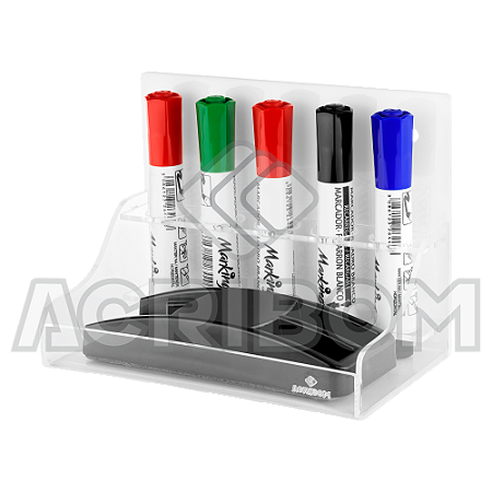 Suporte Para Apagador e Para 5 Canetas de Quadro Branco
