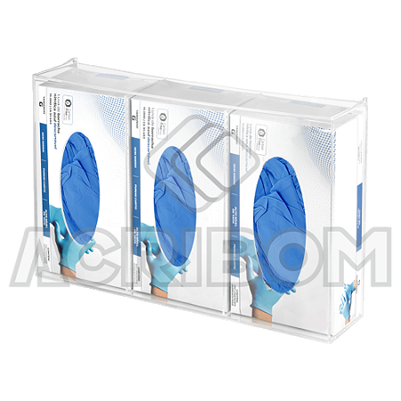 Dispenser TRIPLO de Parede Para LUVAS Descartáveis