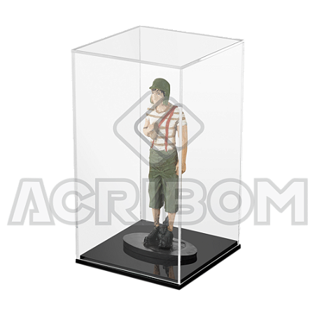 Cúpula em Acrílico Para Action Figure Com Base Preta