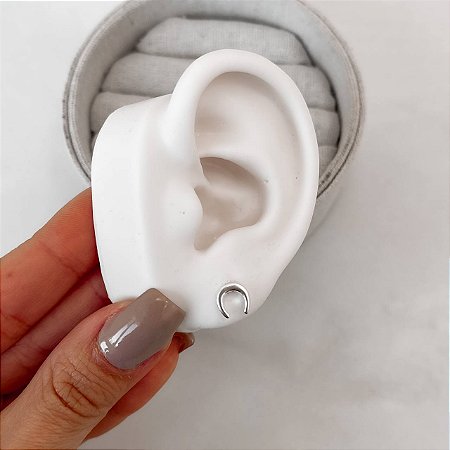 Brinco Ferradura 7mm - Prata 925