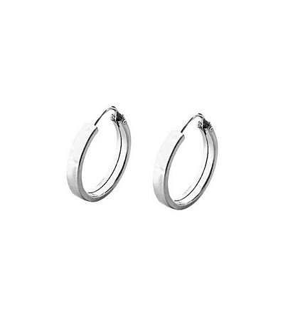 Brinco Argola Fio Quadrado - Prata 925