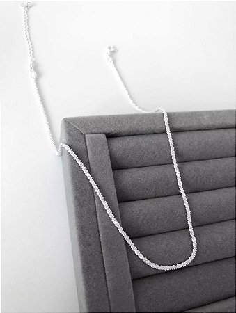 Choker Brilho - Banho Prata 925