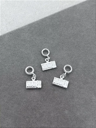 Berloque Chocolate - Banho Prata 925