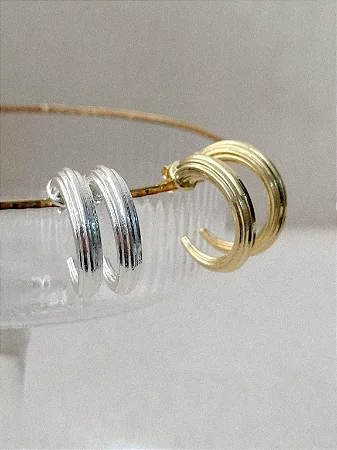 Brinco Argola Maria - Banho Prata 925