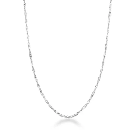 Corrente Singapura de Prata - 40 cm