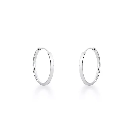 Brinco de Prata Argolinha Masculina M