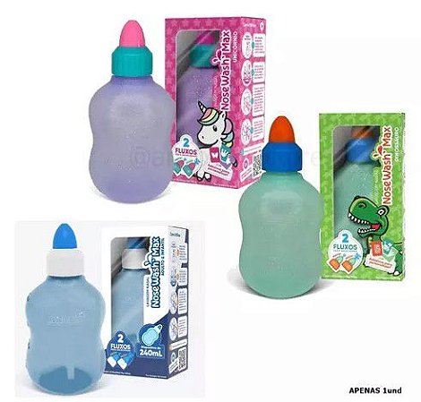 Nosewash Dispositivo para  Lavagem Nasal Aulto e Infantil Azul