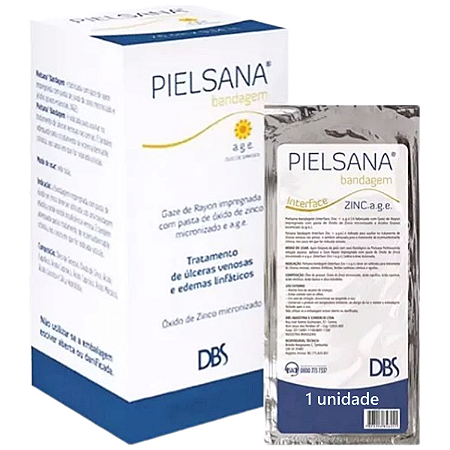 Pielsana Gaze Rayon  Zinco AGE - Sachê com 1 Unidade - 7,5cm x 20cm - DBS