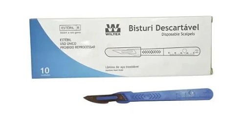 Bisturi Descartavel N15 CX C/10 Wiltex