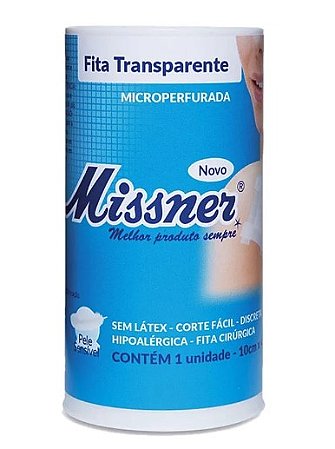 FITA TRANSPARENTE HIPOALERGICA MISSNER 10CM X 4,5M (TRANSPORE)