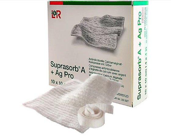 SUPRASORB A+AG PRO-ALGINATO DE CALCIO COM PRATA 10X10 - 01 UNIDADE