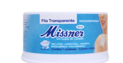 Fita Transparente 2,5mm x 4,5  Missber (Transpore)
