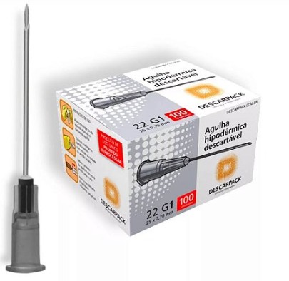 AGULHA DESC EST 25 X 0,70 MM DESCARPACK CX100CT