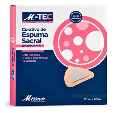 Curativo de Espuma Sacral  com Borda Mtec