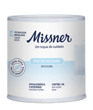 Fita De Silicone Hipoalérgica Respirável 5cm X 4,5m Missner