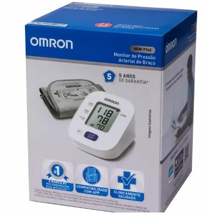 MONITOR DIGITAL DE PRESSÃO AUTOMATICO DE BRAÇO OMRON HEM-7142