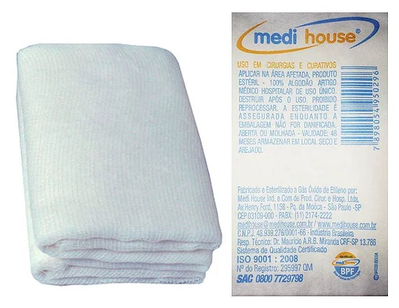 CURATIVO ALGODONADO ESTÉRIL 15 x 30cm MEDI HOUSE